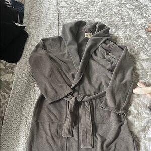 UGG Men's Charcoal Wrap Robe with Hood